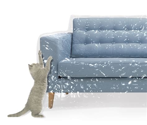 Buy MEMINIMPlastic Couch Cover for Pets | Cat Scratching Protector ...