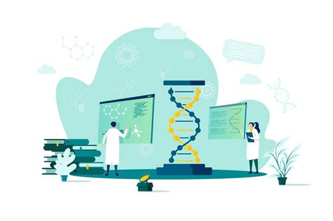 Biotechnology concept in flat style 1558766 Vector Art at Vecteezy