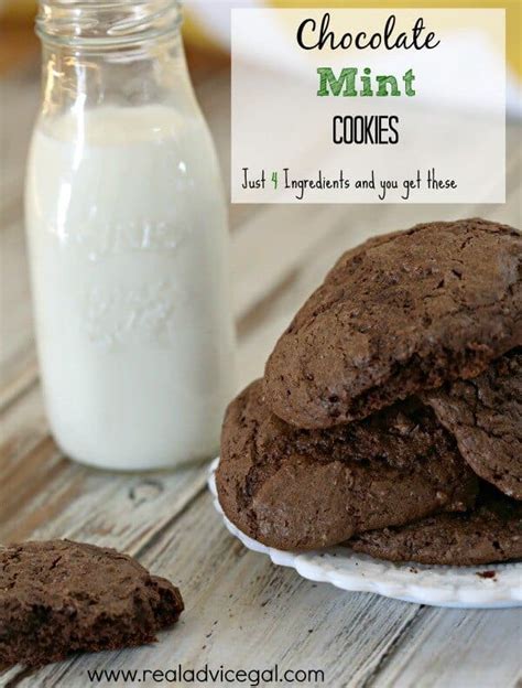 Chocolate Mint Cookies Recipe - Real Advice Gal