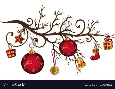 Christmas bough Royalty Free Vector Image - VectorStock