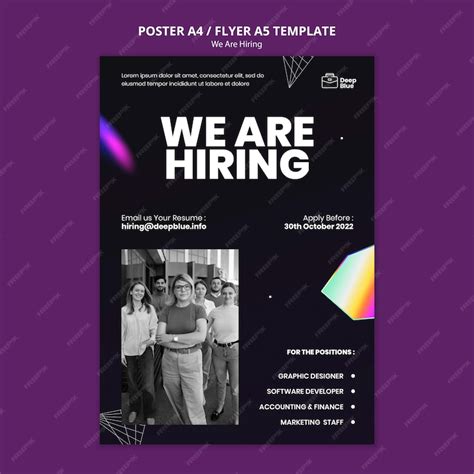 Free PSD | We are hiring template design