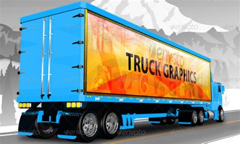 7+ Truck Mockup PSD Templates for Outdoor Branding - Graphic Cloud