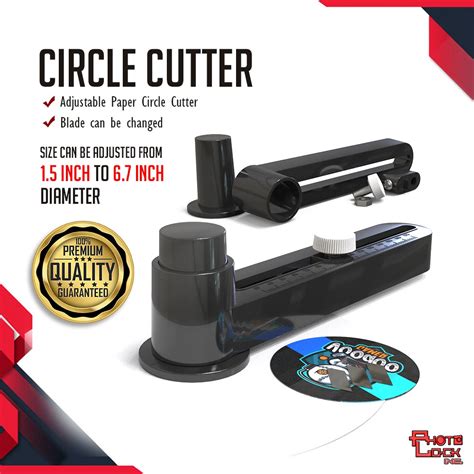 Plastic Circle Cutter For Button Pin Making , Cutting Size Adjustable - 1.5inches to 6.7inches ...