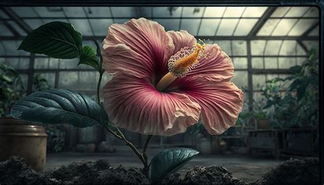 Premium AI Image | Beautiful hibiscus flower wallpaper ai generator art image