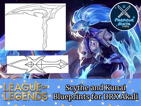 DRX Akali Weapons Cosplay Template Blueprint for Cosplay - Etsy