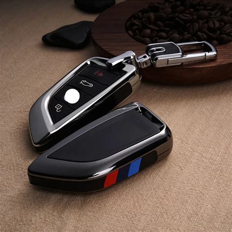 Zilly leather Car Key Cover Case For BMW x5 f15 f45 f46 for BMW CAS4 Smart Key Holder Bag ...