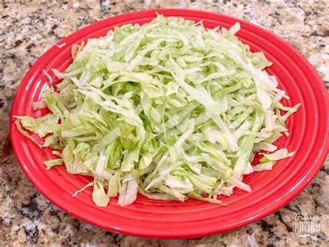 Shredded Lettuce Salad with French Dressing Shredded Iceberg Lettuce ...