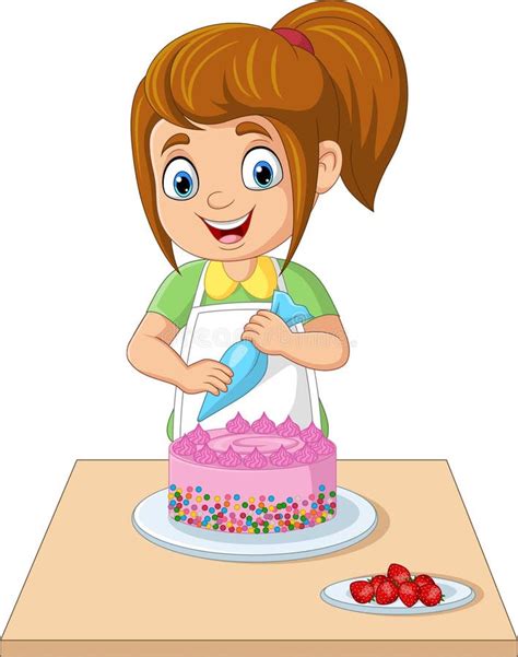 Cartoon Birthday cake stock vector. Illustration of cream - 55851962