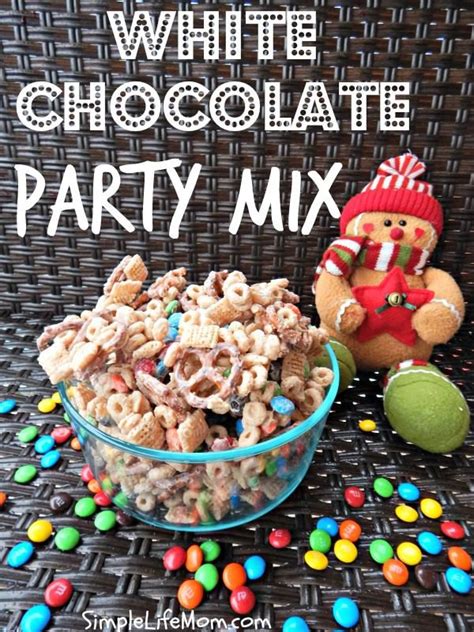 Quick White Chocolate Party Mix - Simple Life Mom