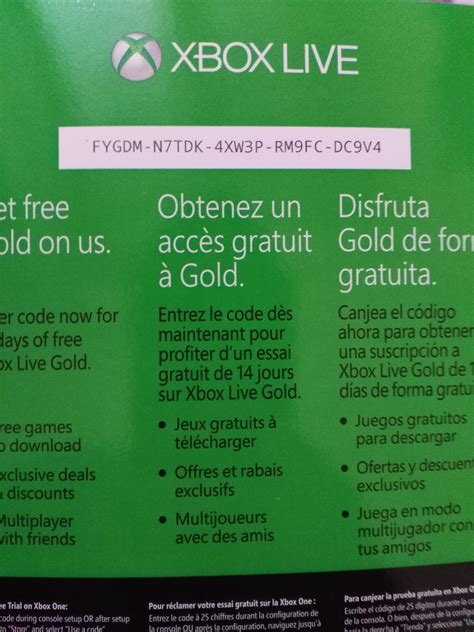 14 days of free Xbox Live Gold code : r/xboxone