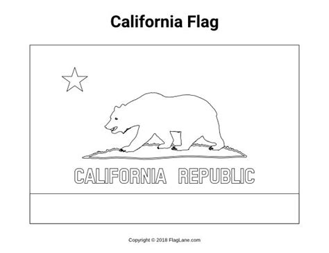 Free printable California flag coloring page. Download it at https ...