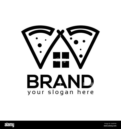 House pizza logo vector. Flat design. Vector Illustration on white background Stock Vector Image ...