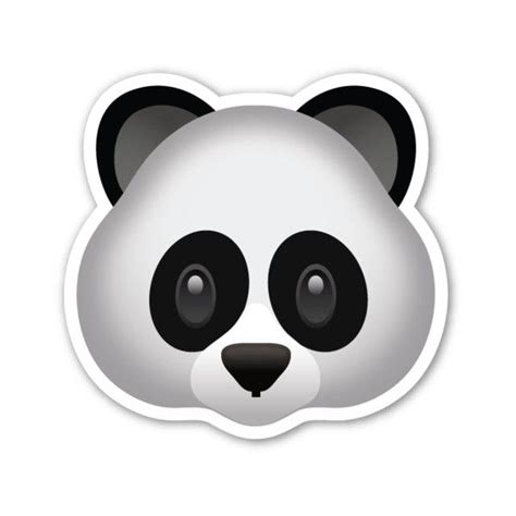 Panda Face ($1) liked on Polyvore featuring home en home decor Emoji Stickers, Tumblr Stickers ...