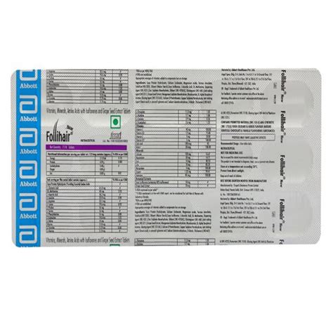 Follihair New Tablets 15's Price, Uses, Side Effects, Composition - Apollo Pharmacy