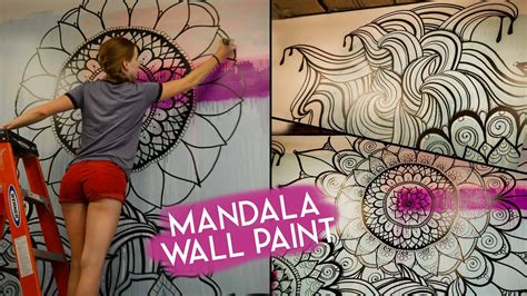 Mandala Wall Art | NO STENCILS | Mandala wall art, Mandala wall painting, Wall murals diy