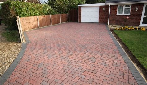 Herringbone Brick Driveway in Chedgrave - Landscaping Case Study