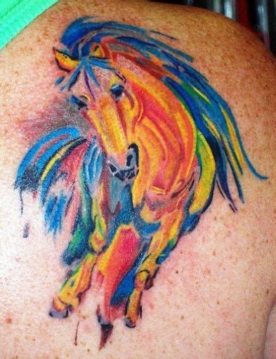 Abstract Horse Tattoo Back - Mociarane.com | Horse tattoo, Horse tattoo ...