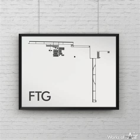 Colorado Air and Space Port Minimal Airport Art Print FTG Map - Etsy