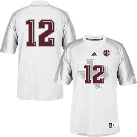 No. 12 Texas A&M Aggies adidas Youth Iced Out Replica Football Jersey ...