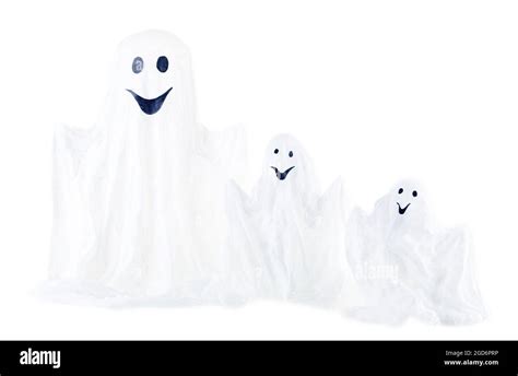 Halloween ghosts, isolated on white Stock Photo - Alamy