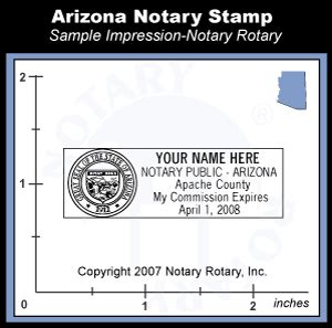 Arizona Notary Seal Stamp - Pre-inked