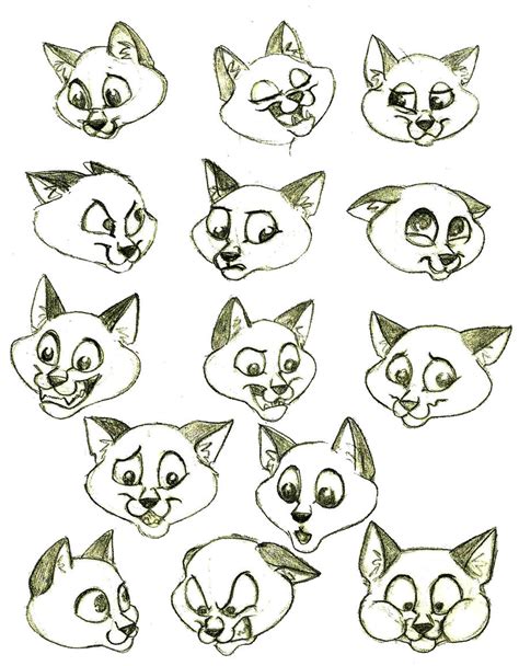 Cat Expressions by brandywakelamart on DeviantArt