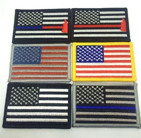 2020 8*5CM Embroidered American Flag Patches Army Badge US Flag Patch ...