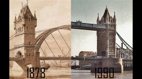 The Tower Bridge developed from 1878 to 1990 - YouTube