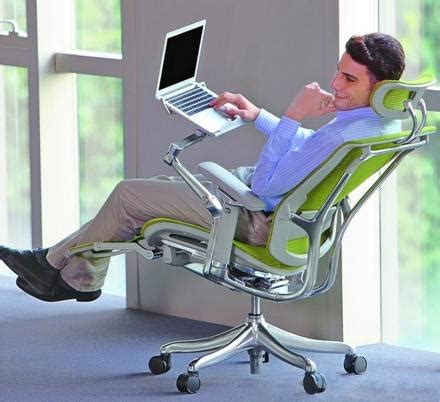 This Ultimate Office Chair Has a Laptop Mount, Leg Rests, and a Head Rest