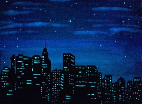 nighttime cityscape painting - Google Search | City painting, Skyline painting, Night sky painting