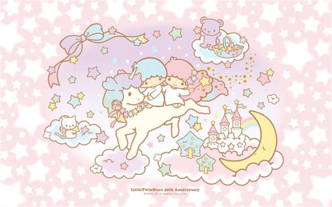 Little Twin Stars Cute Unicorn Desktop Wallpaper - Kawaii Hoshi