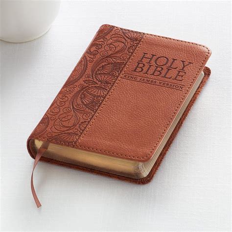 KJV Bible Mini Pocket in Tan Year Bible Reading Plan, One Year Bible, Holy Bible King James ...