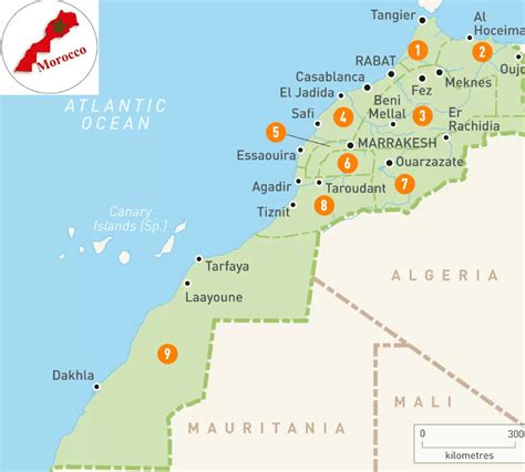 Map Of Morocco With Cities - Morocco Overview | Tangier Excursions