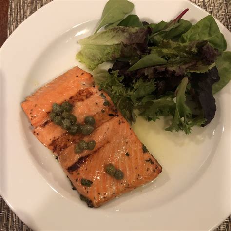 Grilled Salmon With Lemon Caper Sauce Recipe