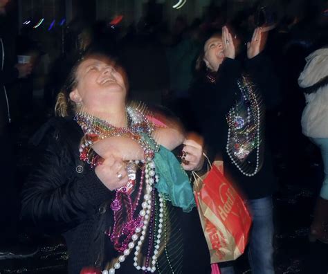 Mardi Gras New Orleans Getting Beads