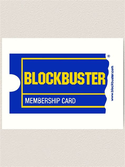 "Blockbuster Membership Card" Art Print for Sale by ajuly | Redbubble