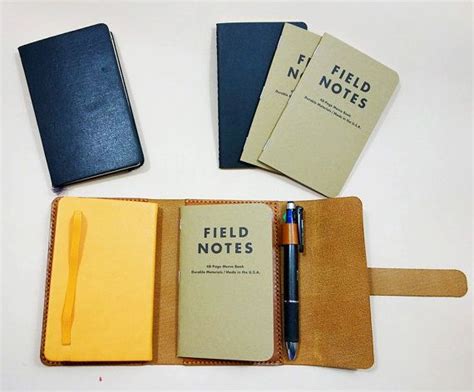 Leather Pocket Notebook Cover with Pen Loop and Snap Closure by ...