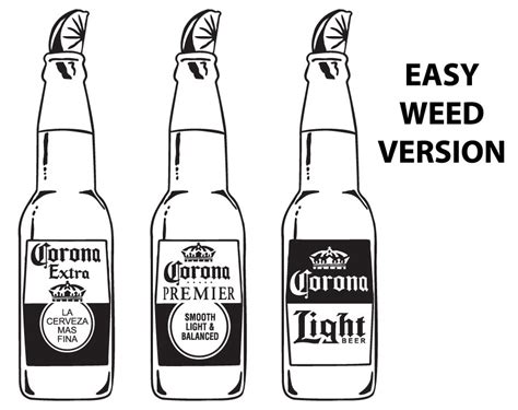 SVG Corona Beer Extra Premium and Light Bottles Design . SVG | Etsy