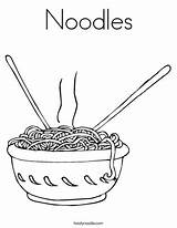 Noodles Coloring Page sketch template