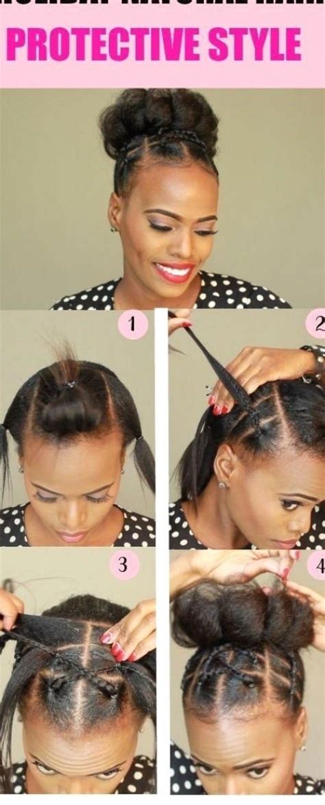 Natural Hair Updo Protective And Stylist Hairstyle For The Holidays ...