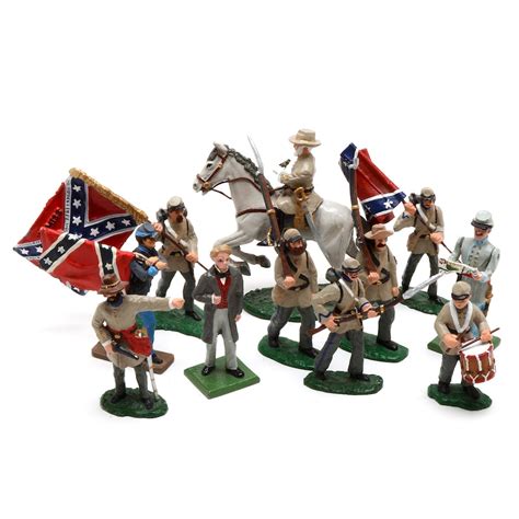 Collection of Painted Cast Metal Civil War Figures | EBTH