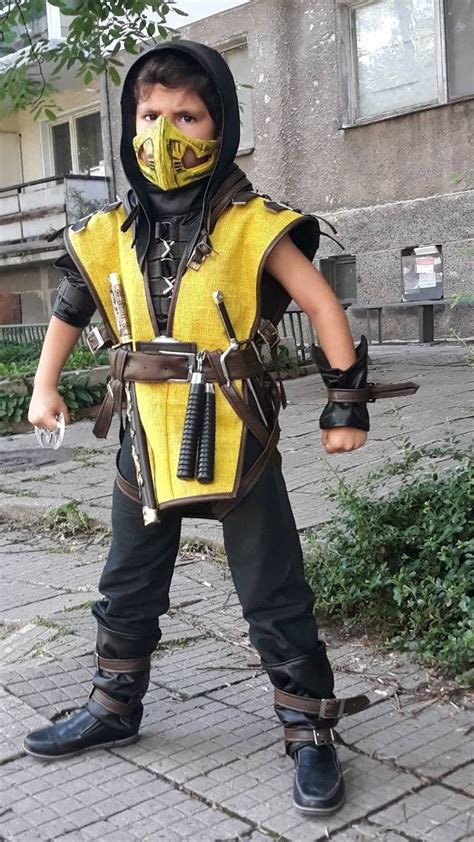 Kids Mortal Kombat Scorpion cosplay costume with mask | Etsy in 2020 | Cosplay costumes for men ...