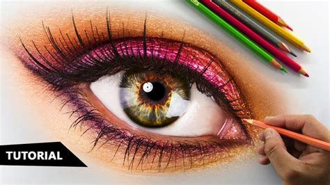 How to Draw Realistic EYE with Colored pencils | Tutorial for BEGINNERS ...