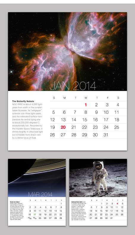 NASA calendar | Before & After | Design Talk