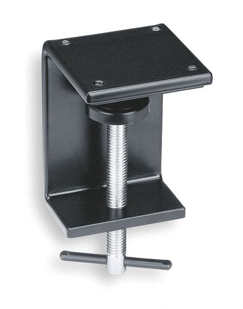 WALDMANN Table Clamp, 65-135mm, Black, Steel - 3APK5|190033019 - Grainger