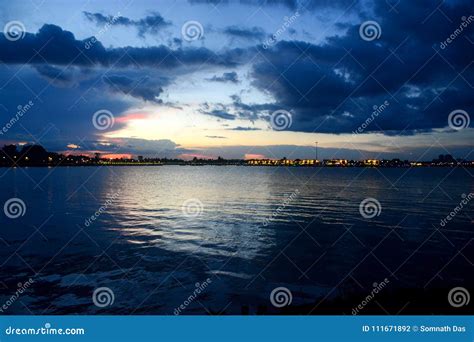 Sunset in river stock photo. Image of nature, abstract - 111671892