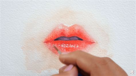 Watercolor Lips Tutorial by Dusty Art | Free PIK PSD | Free art, Lip tutorial, Watercolor