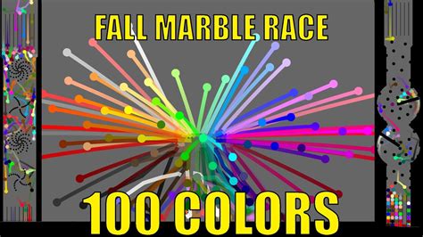 Luck of the Fall Marble Race - 100 Colors Marble Race in Algodoo \ Marble Race King - YouTube