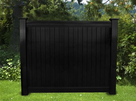 BLACK VINYL PRIVACY FENCE 6FT X 6FT - Fence-Material