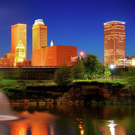 Bold Colors of Tulsa Oklahoma Skyline Photograph by Gregory Ballos ...